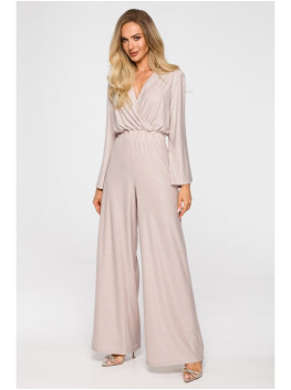 M720 Wrap top jumpsuit - champagne