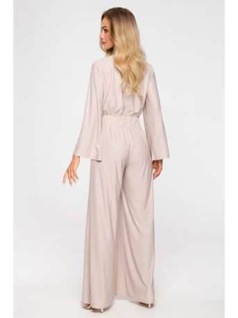 M720 Wrap top jumpsuit - champagne