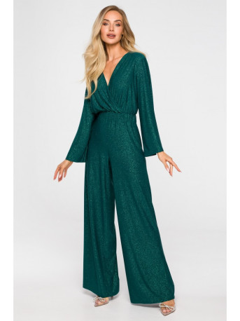 M720 Wrap top jumpsuit - emerald