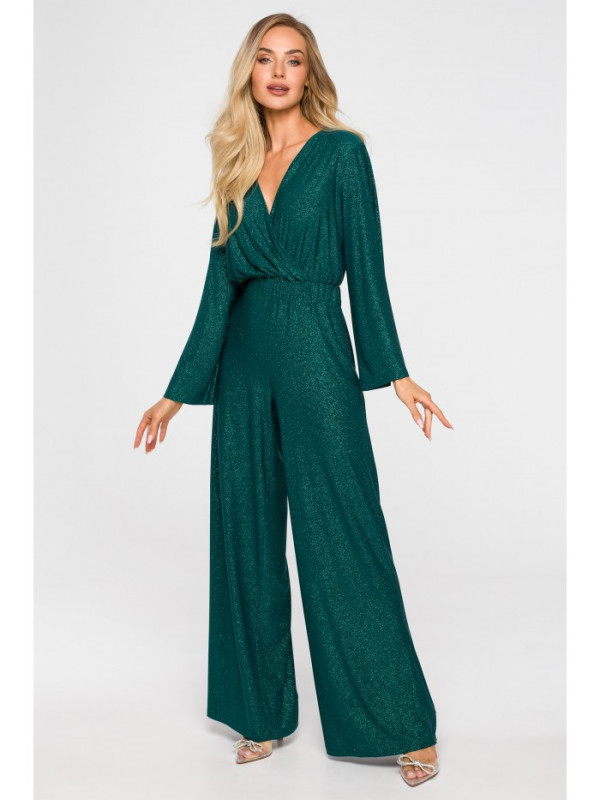 M720 Wrap top jumpsuit - emerald