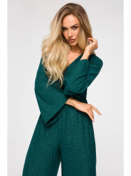 M720 Wrap top jumpsuit - emerald