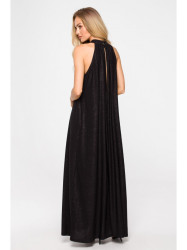 M721 Halter neck maxi dress - black