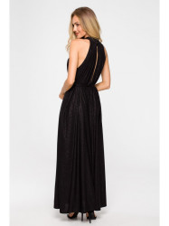 M721 Halter neck maxi dress - black