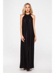 M721 Halter neck maxi dress - black