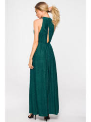 M721 Halter neck maxi dress - emerald