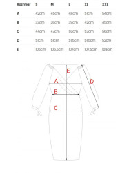 K152 Languota suknelė pūstomis rankovėmis - karališkai mėlyna