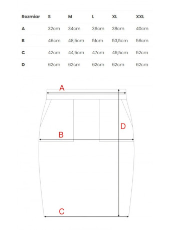 M728 Fitted skirt with patch pockets - black