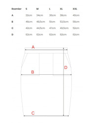 M728 Fitted skirt with patch pockets - black