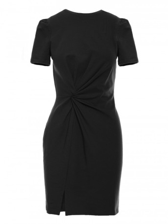 M731 Mini dress with a front twist - black