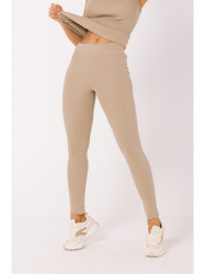 M734 Ribbed knit leggings - beige