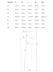 M734 Ribbed knit leggings - black