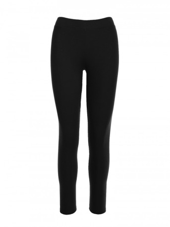 M734 Ribbed knit leggings - black
