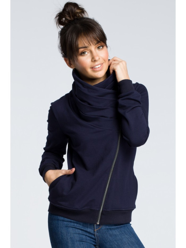 B071 Zipped sweatshirt - navy blue