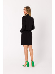 M745 Apkarpytas švarkas - juodas