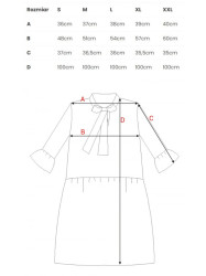 S337 Chiffon dress with tied neckline - model 1