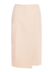S343 A line skirt with a wrap detail - beige