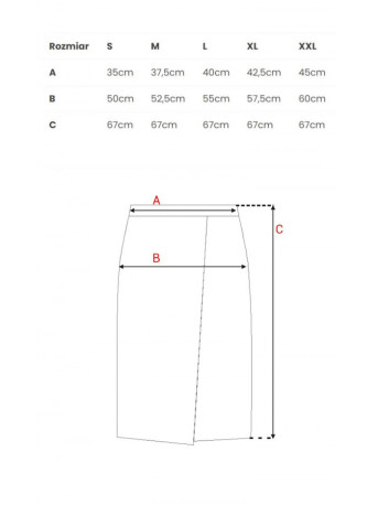 S343 A line skirt with a wrap detail - oceanblue