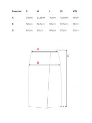 S343 A line skirt with a wrap detail - oceanblue