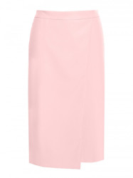 S343 A line skirt with a wrap detail - powder