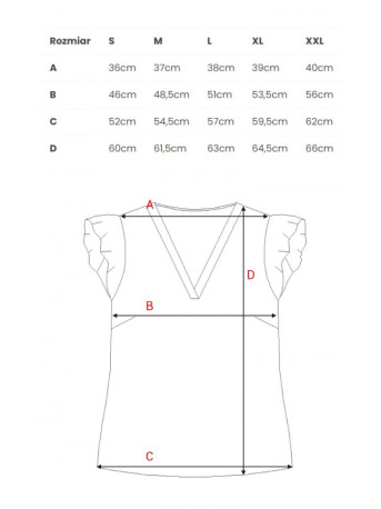 S344 Blouse with frilled sleeves - model 1