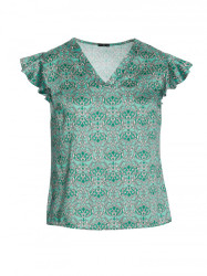 S344 Blouse with frilled sleeves - model 1