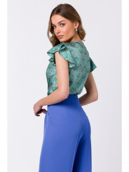 S344 Blouse with frilled sleeves - model 1