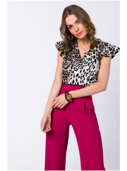 S344 Blouse with frilled sleeves - model 2