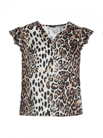 S344 Blouse with frilled sleeves - model 2