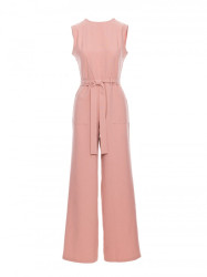 B256 Sleeveless jumpsuit with patch pockets - pink