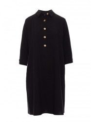 B257 Flared shirt dress - black