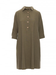 B257 Flared shirt dress - olive