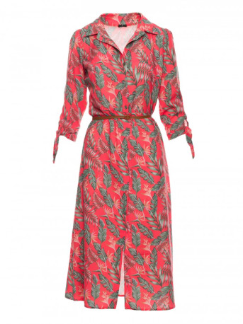 B259 Button down shirt dress - model 1