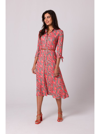 B259 Button down shirt dress - model 1