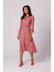 B259 Button down shirt dress - model 1