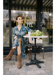 B259 Button down shirt dress - model 2