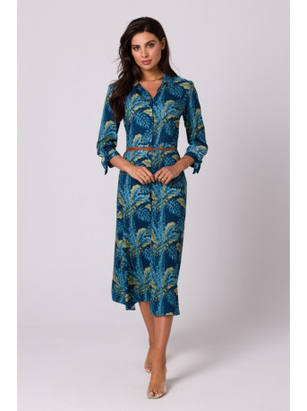 B259 Button down shirt dress - model 2