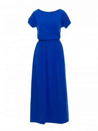 B264 Maxi dress with elasticated waist - royal blue
