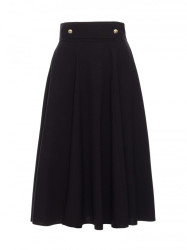 B265 High waisted flared skirt - black
