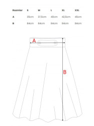 B265 High waisted flared skirt - pink