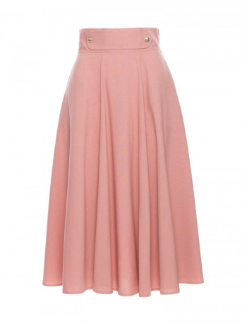 B265 High waisted flared skirt - pink