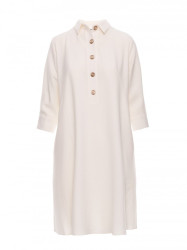 B257 Flared shirt dress - cream