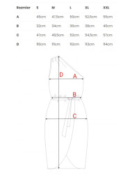 K160 One shoulder dress - sky blue