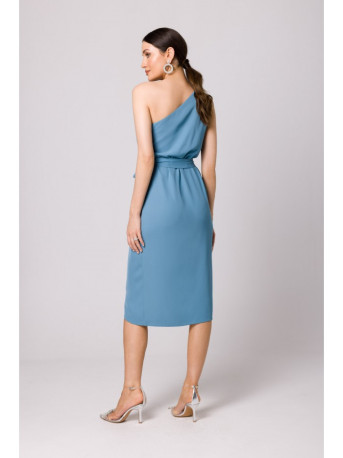 K160 One shoulder dress - sky blue