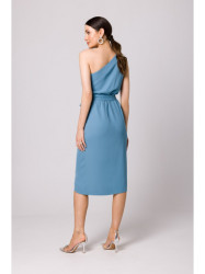 K160 One shoulder dress - sky blue