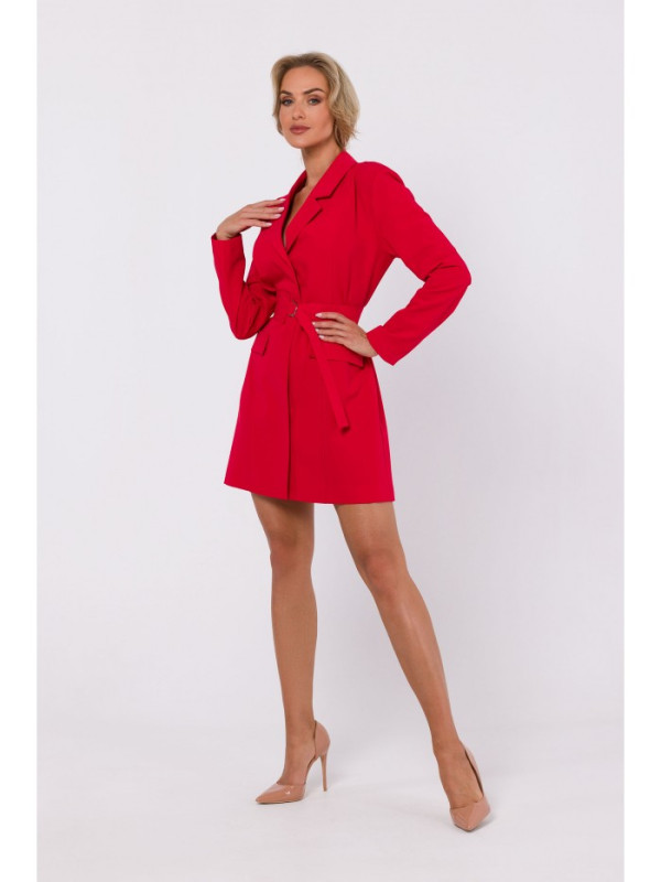 M749 Blazer dress with belt - red