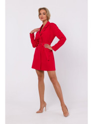 M749 Blazer dress with belt - red