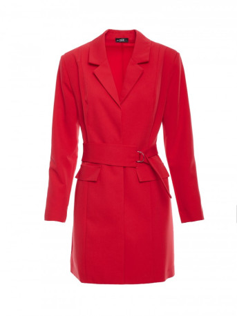 M749 Blazer dress with belt - red