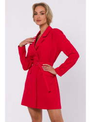 M749 Blazer dress with belt - red