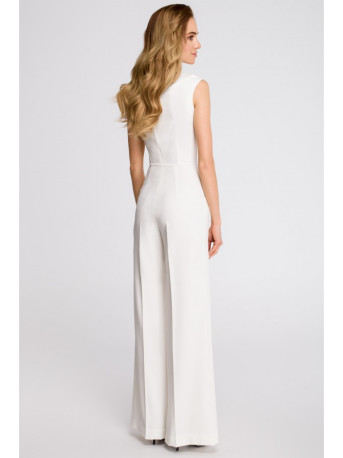 S115 Wide leg jumpsuit - ecru