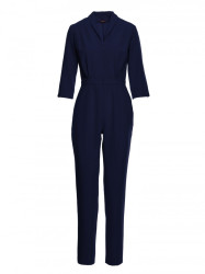 M751 Jumpsuit with shawl collar - navy blue